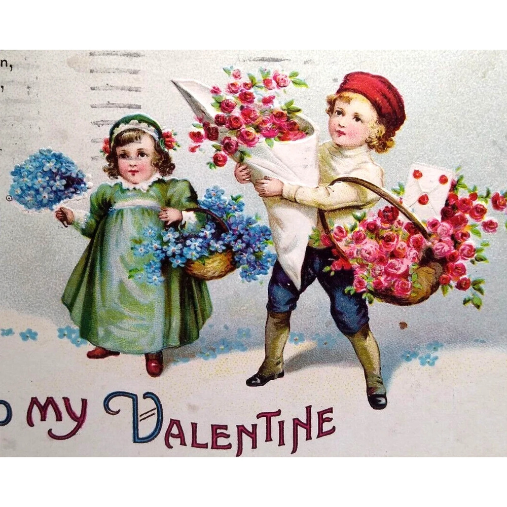 To My Valentine Postcard Unsigned Ellen Clapsaddle 1914 Series 1835 Children